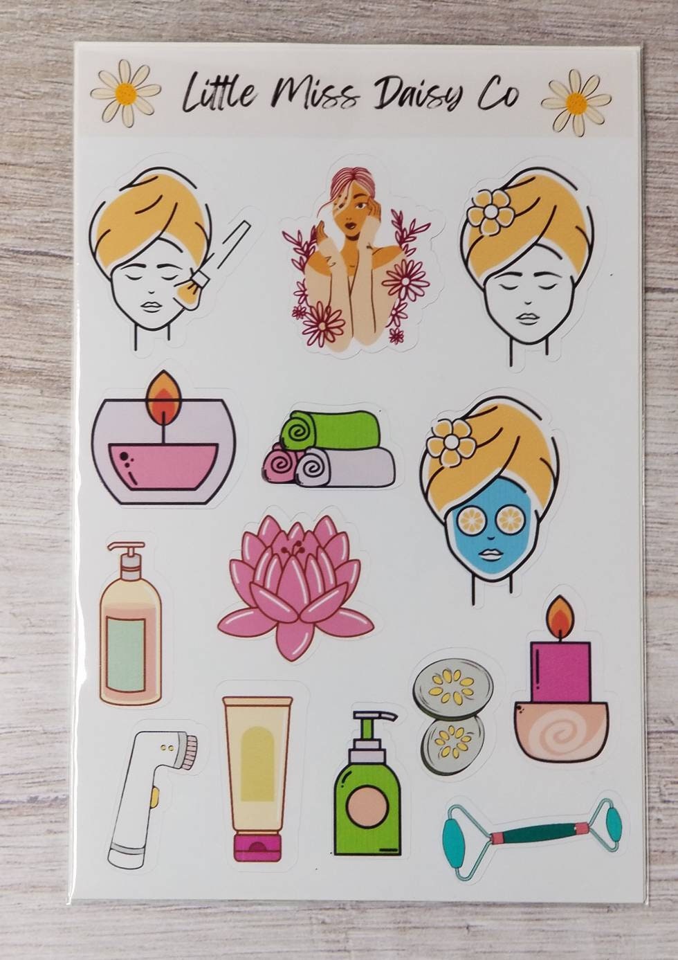 Spa sticker sheet