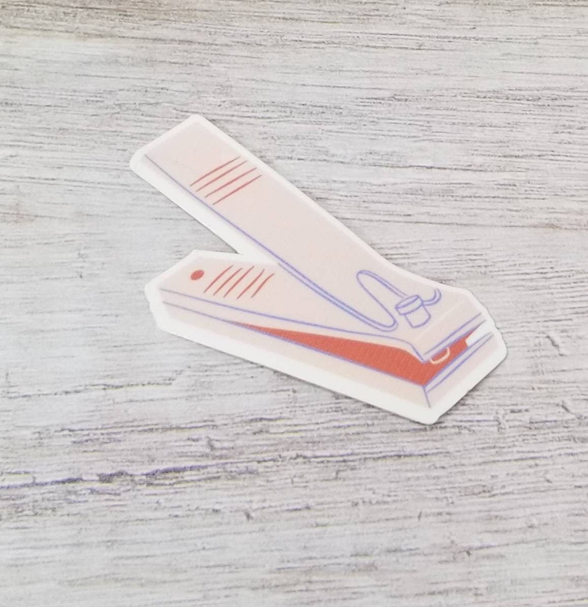 Nail clipper sticker