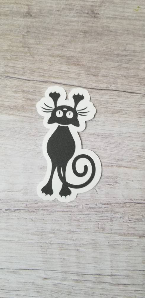 Black cat sticker