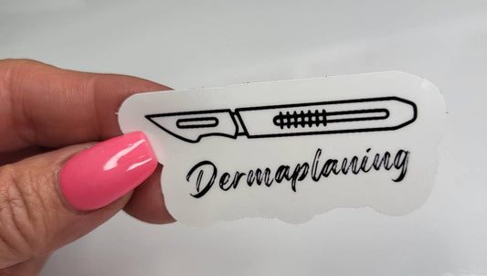 Dermaplaning sticker