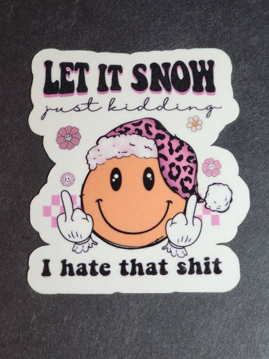 Let it snow sticker