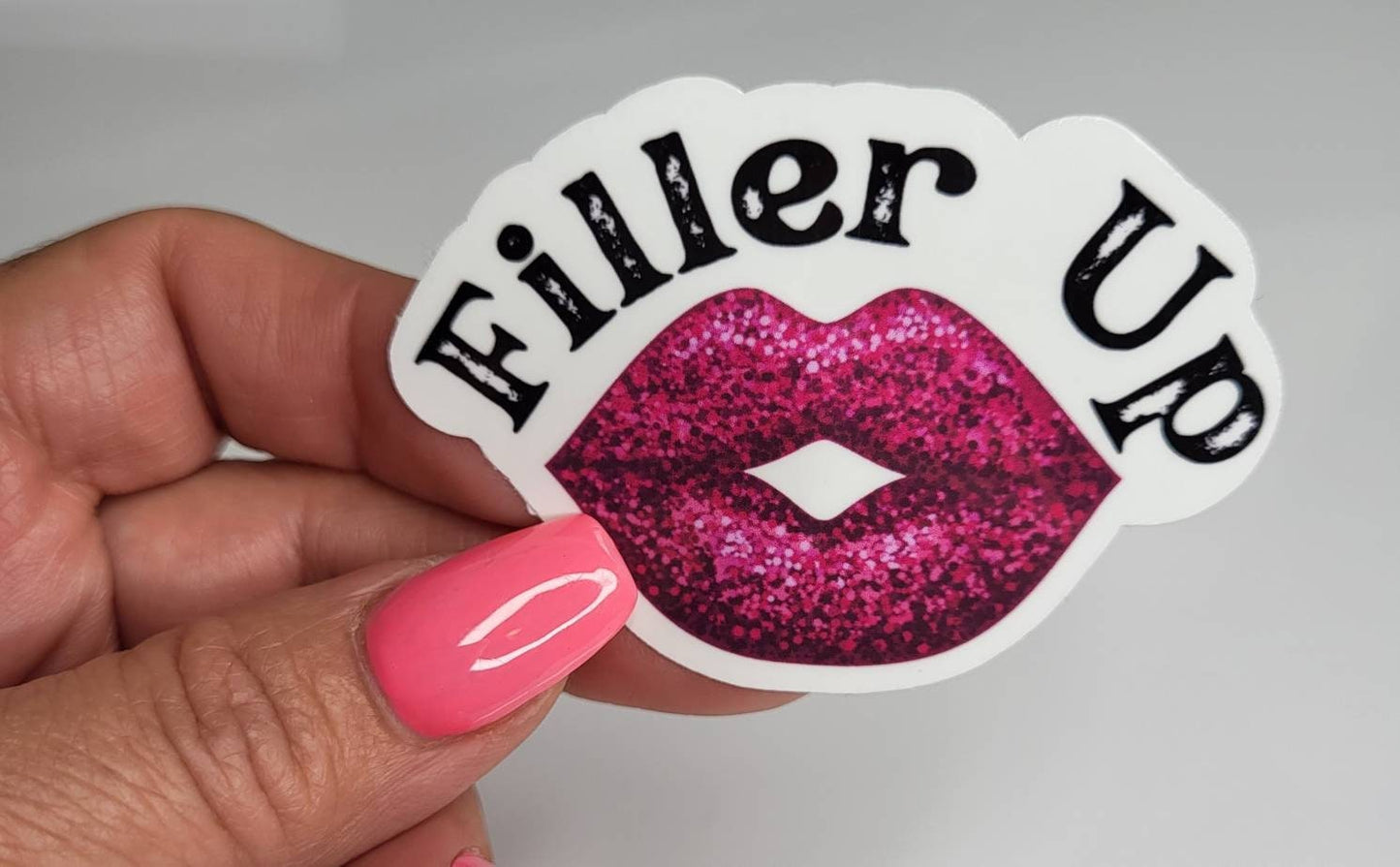 Filler up sticker