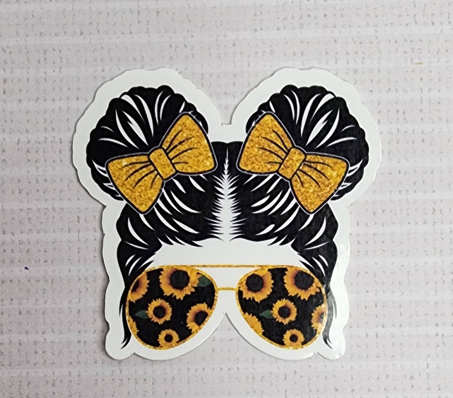 Sun Flower Bun Girl Sticker