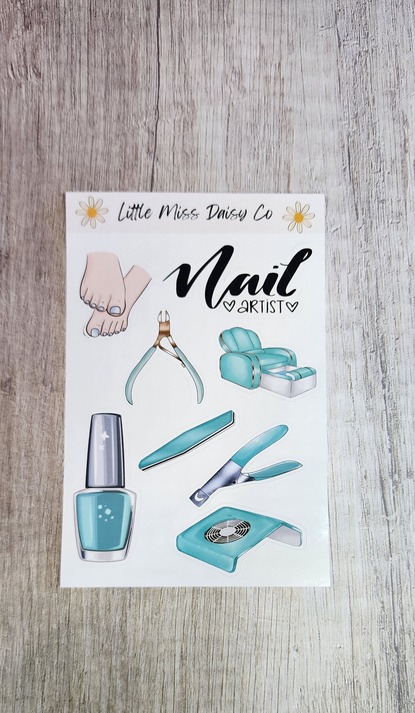 Pedicure theme sticker Sheet