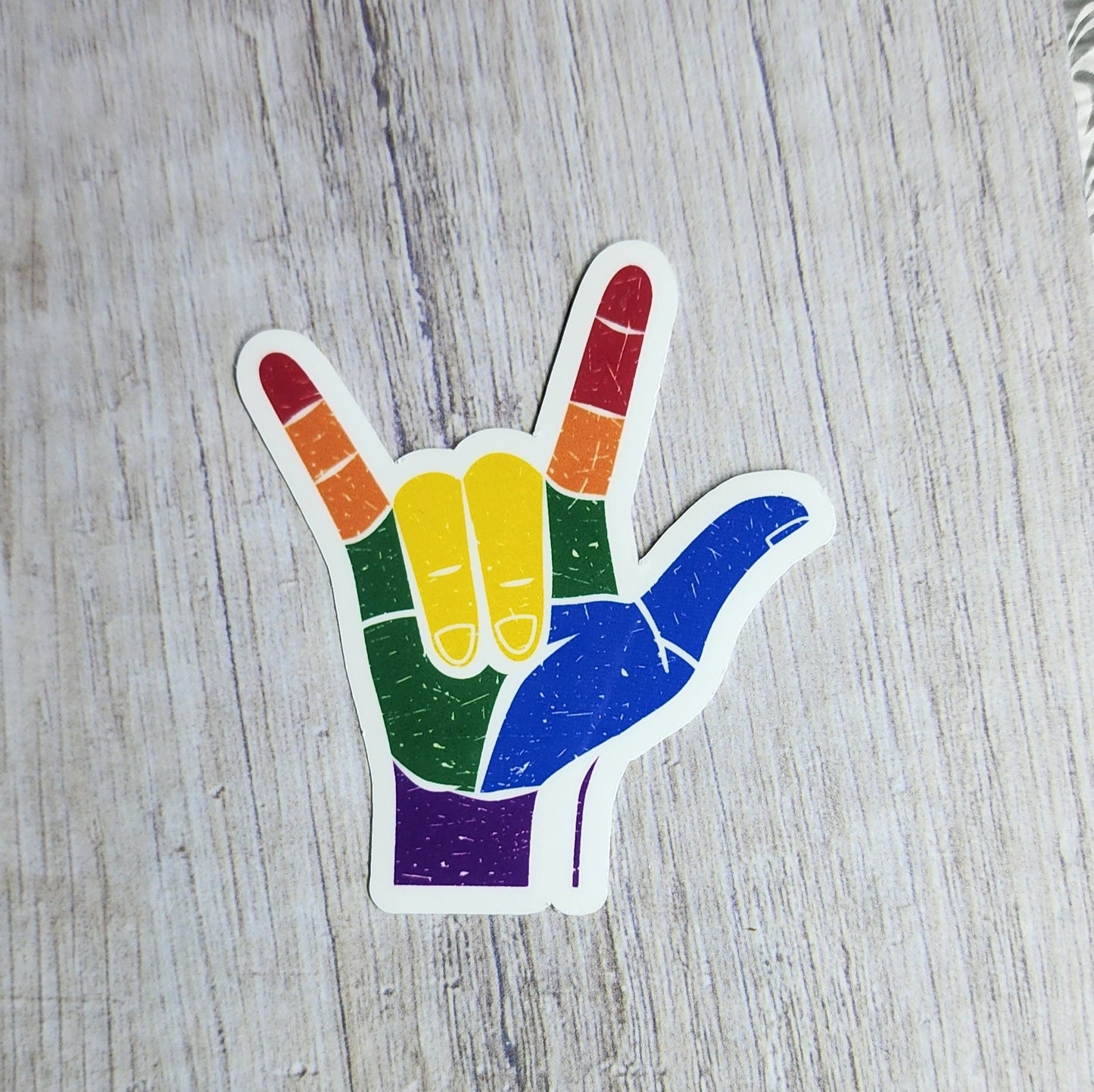 Pride and peace sticker