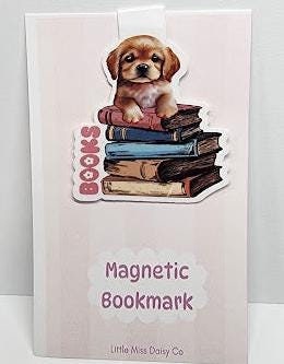 Magnetic bookmark puppy