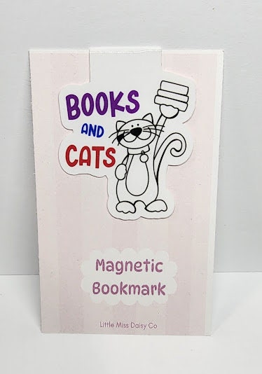 Books and Cats Magnetic Bookmark