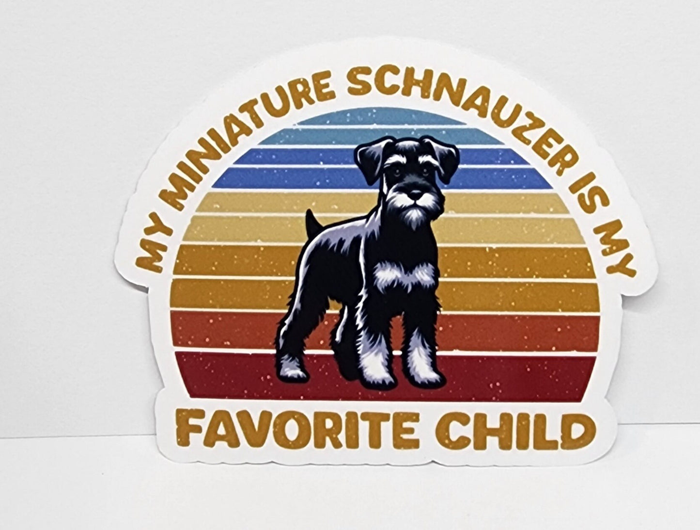 Mini Schnauzer Favorite Chikd Sticker