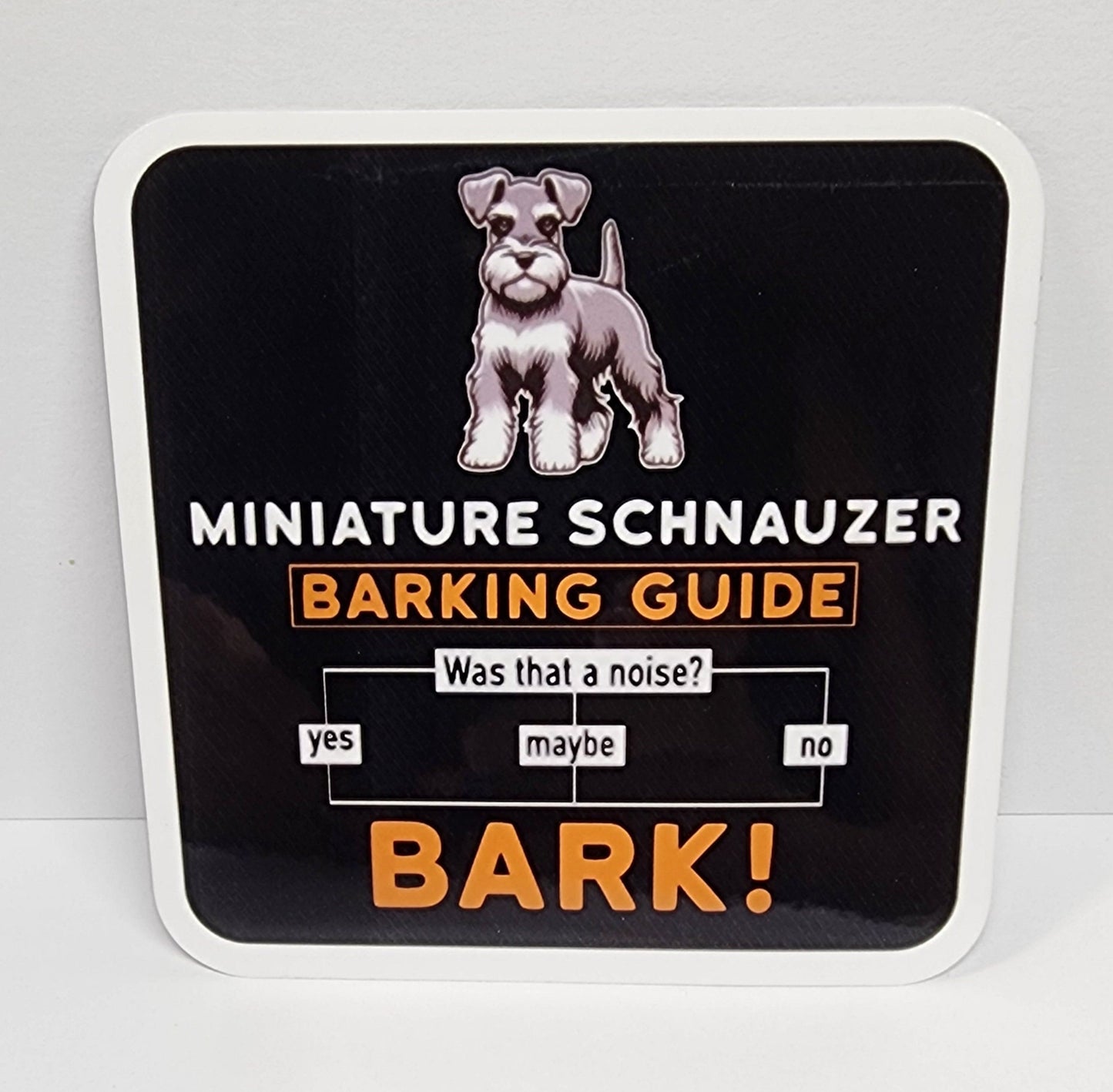 Schnauzer Barking Guide Sticker