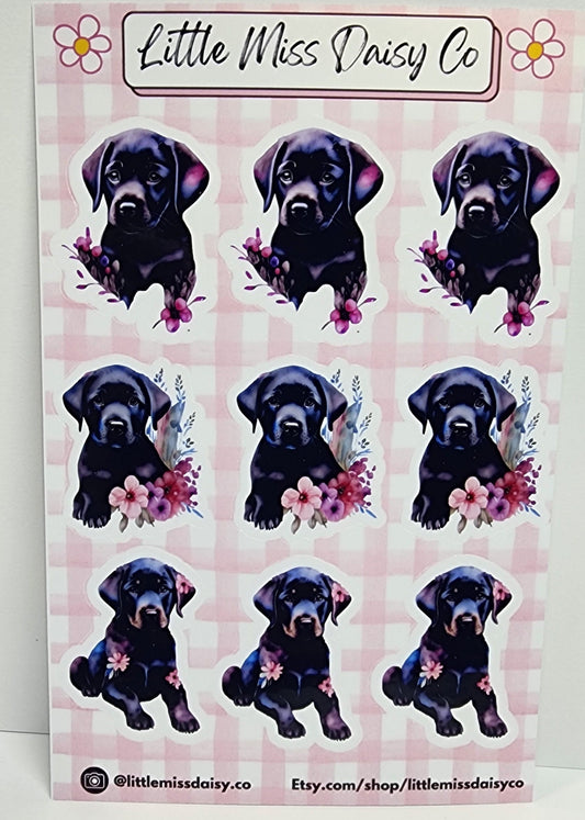 Lab Puppy Sticker Sheet